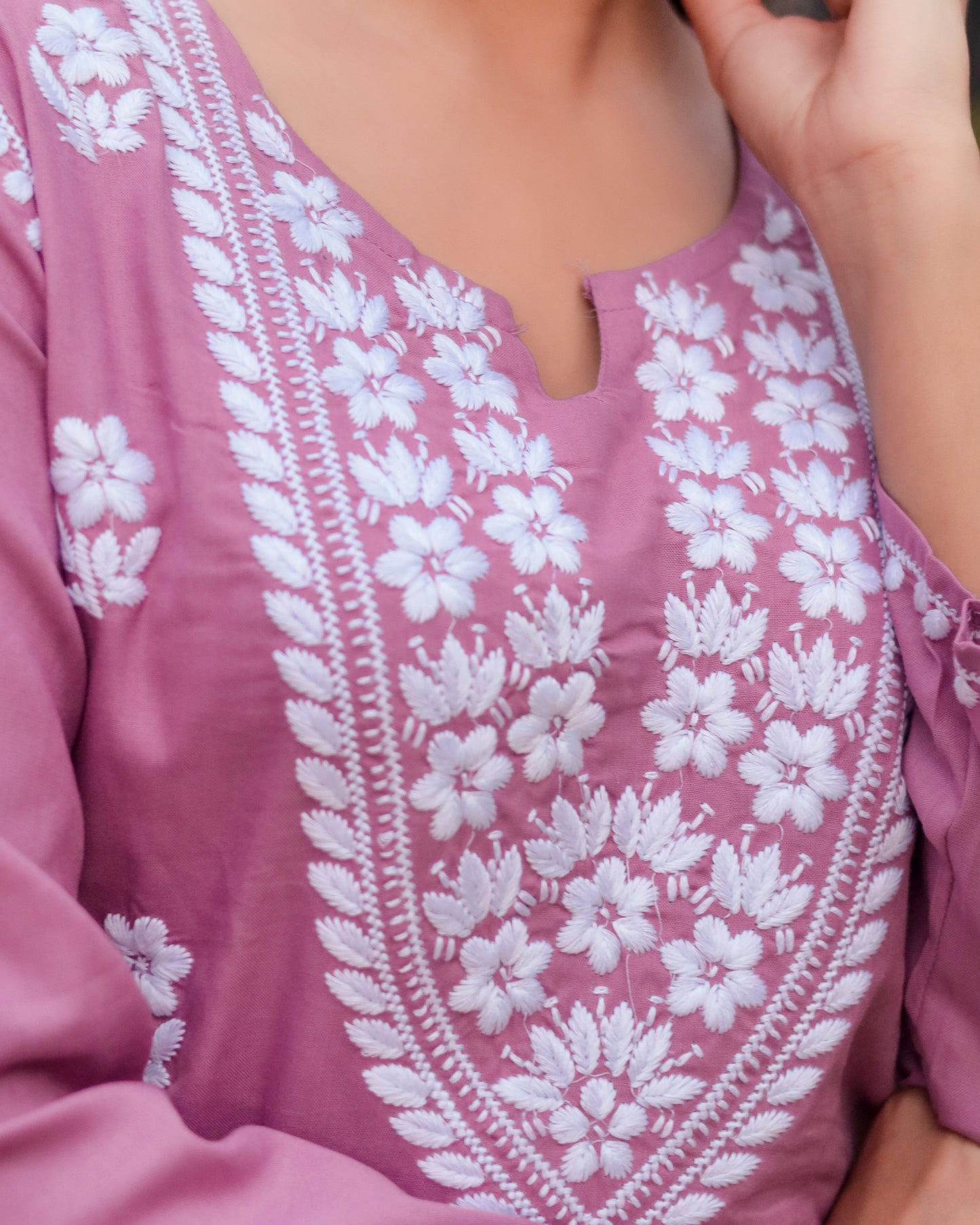 Chikankari embroidery Cotton Co-ord set, 2pc, TK138,162-163