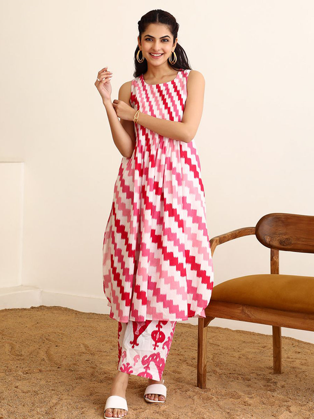 Women's Rayon Blend Printed Cord Set- 2pc set, TK082