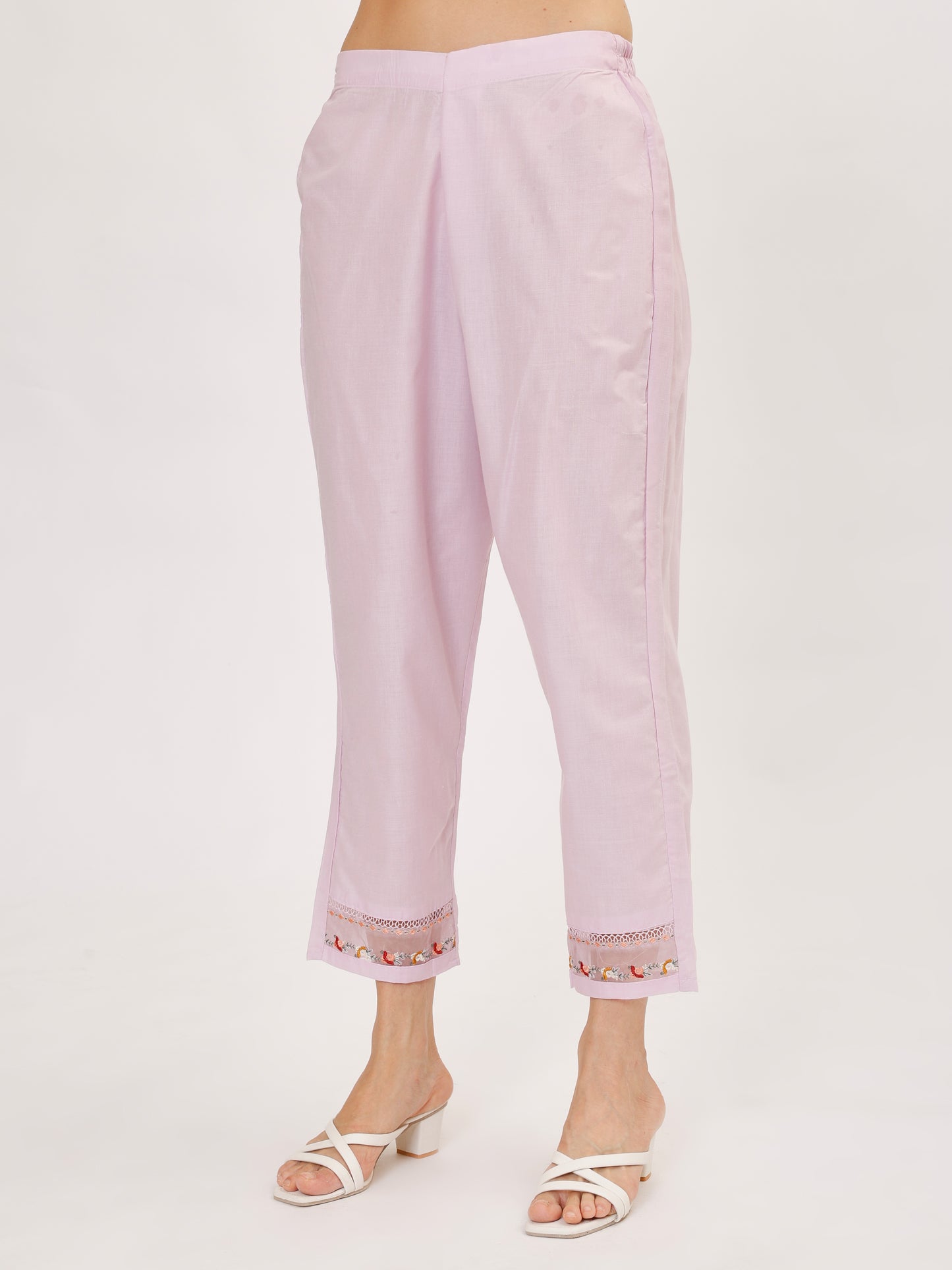 Designer Cambric Jacquard fabric suit set - Lilac, TK119