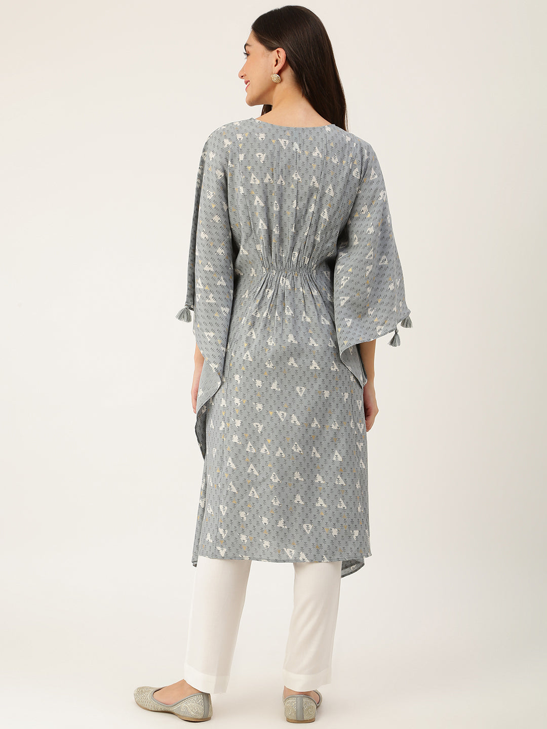 Women's Chanderi Printed Kaftan- TK024