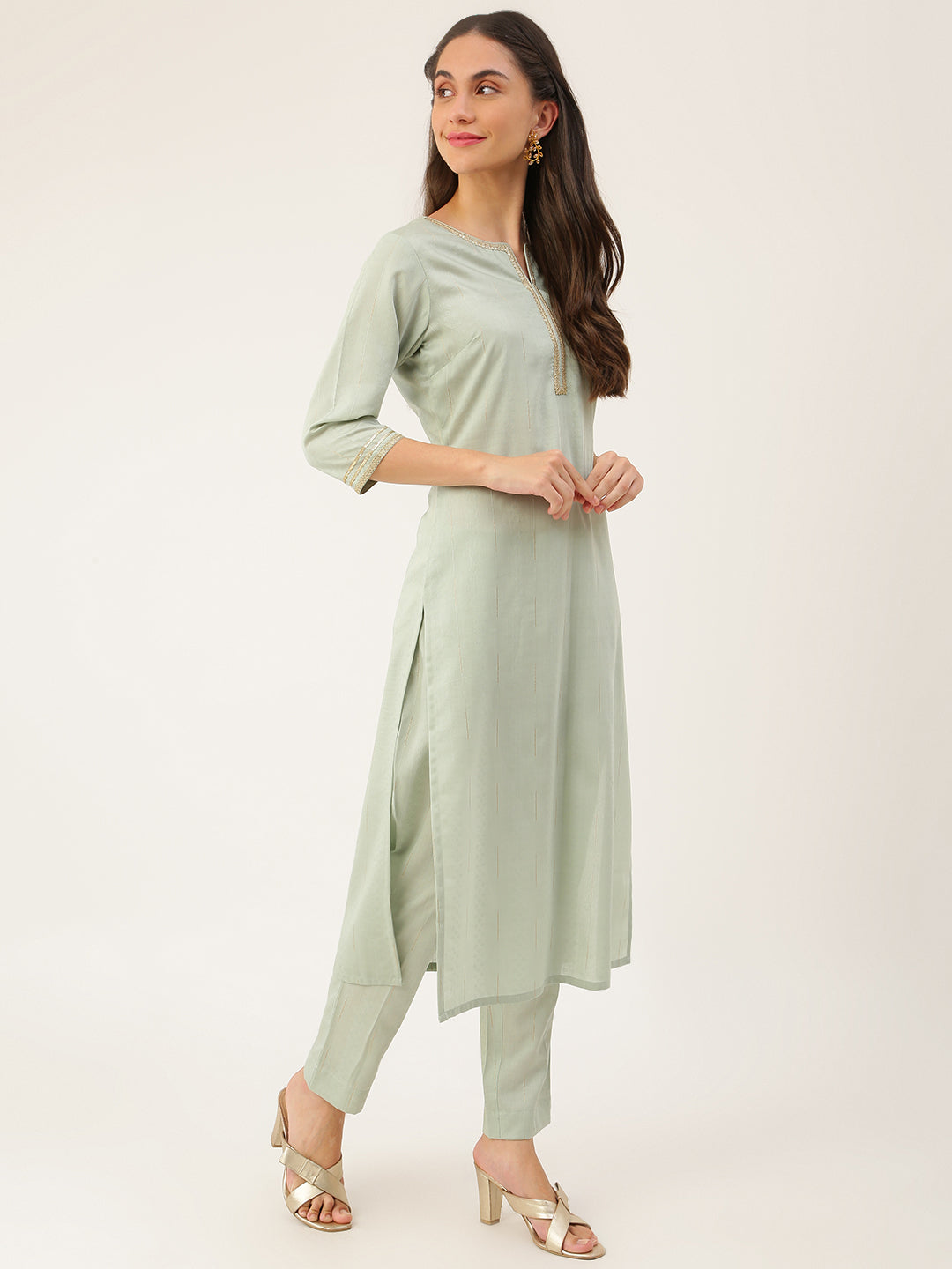 Women's Viscose Printed Kurta with Pants & Dupatta- 3pc set, TK001