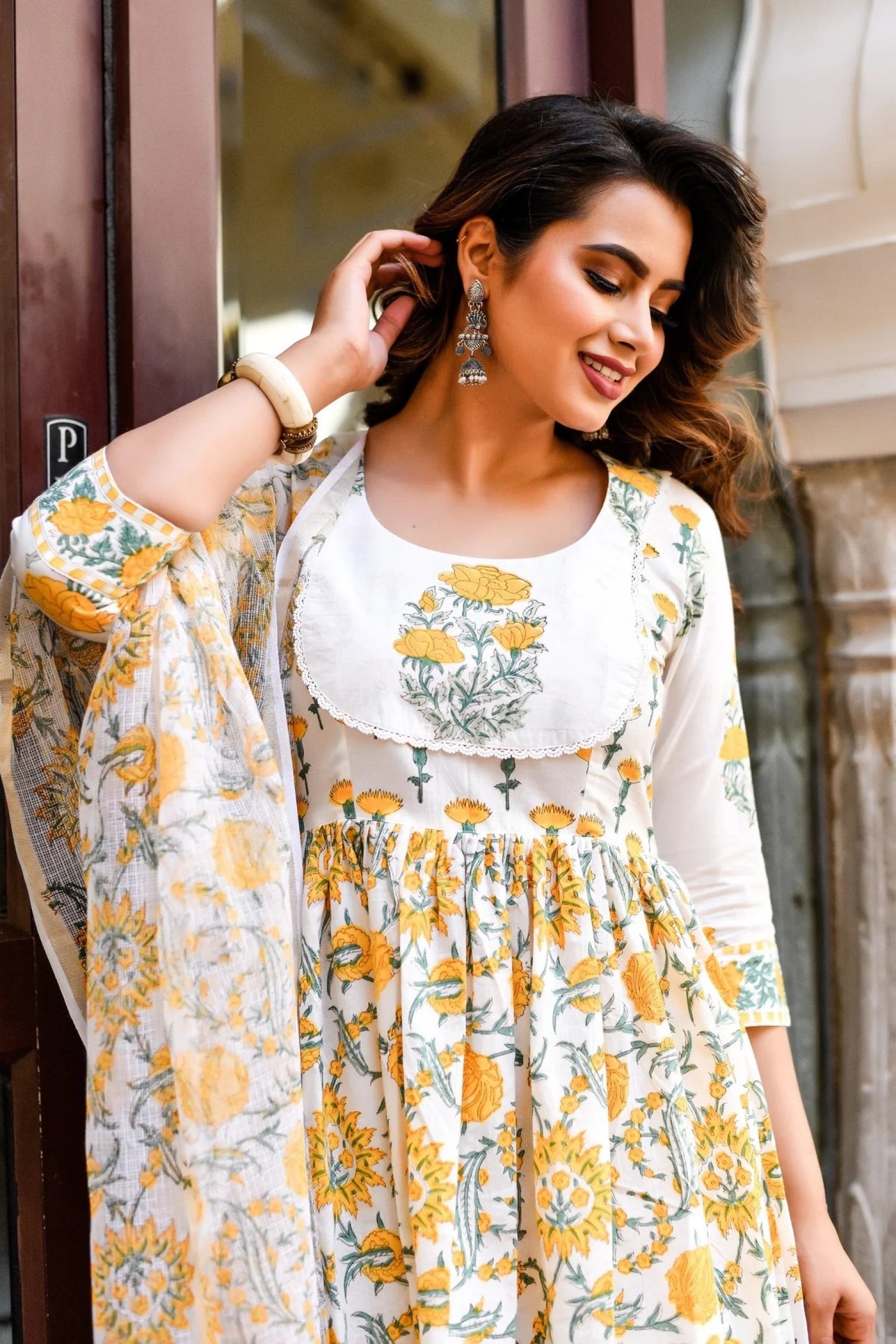 Women's Rayon Blend Printed Kurta with Pants & Dupatta- 3pc set, TK004