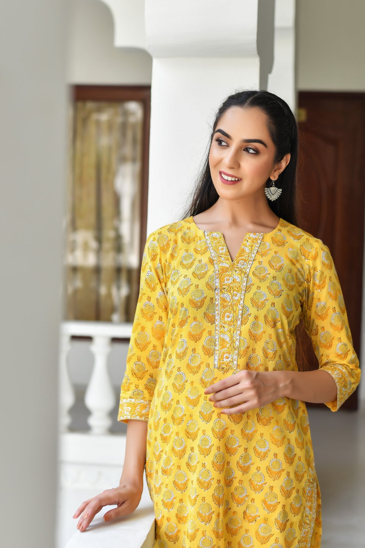 Women's Rayon Blend Printed Kurta with Pants & Dupatta- 3pc set, TK017