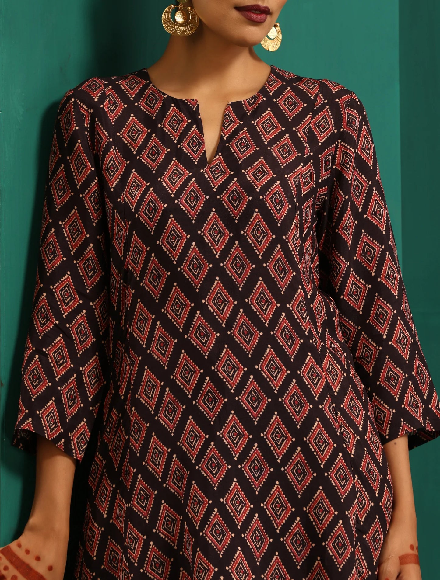 Women's Rayon Blend Printed Cord Set- 2pc set, TK027