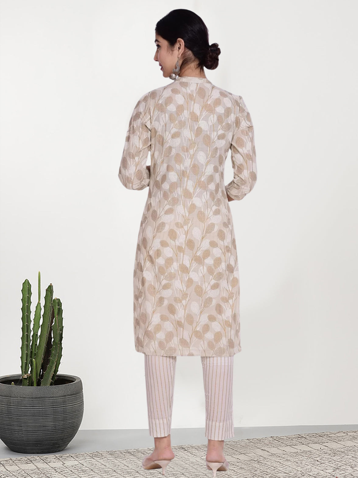Women's Cotton Blend Printed Kurta- 1pc set, TK062