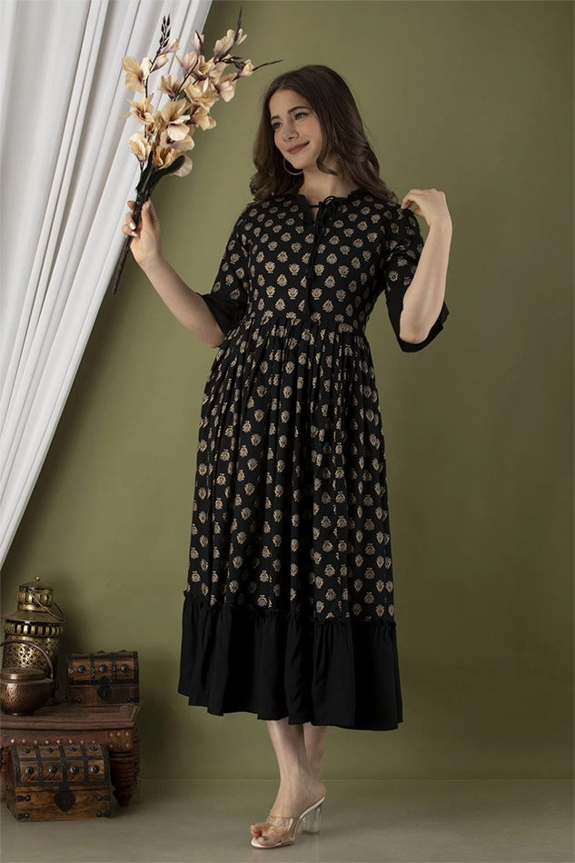 Women's Crape Printed Kurta- 1pc set, TK039