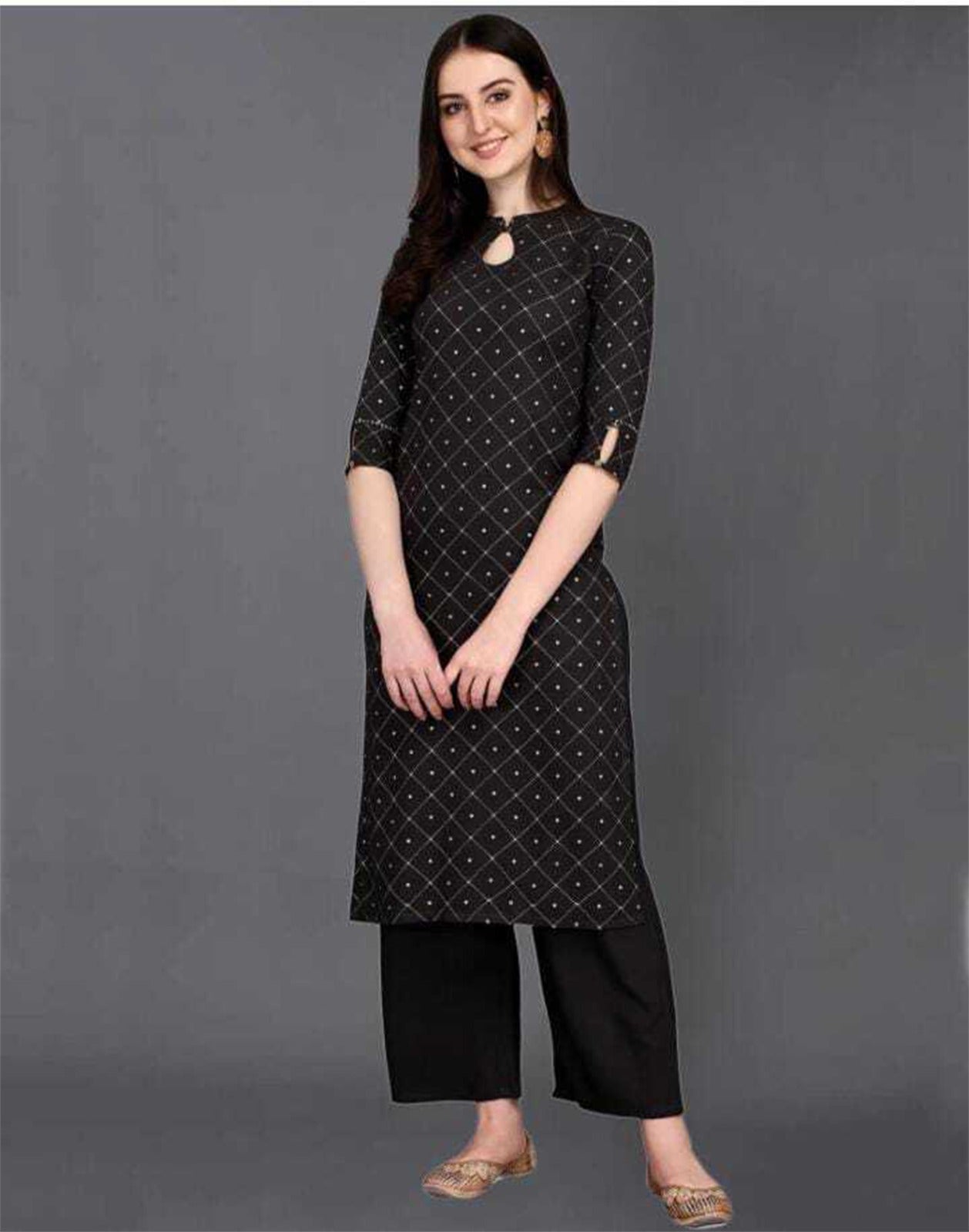 Women's Rayon Blend Printed Kurta- 1pc set, TK057