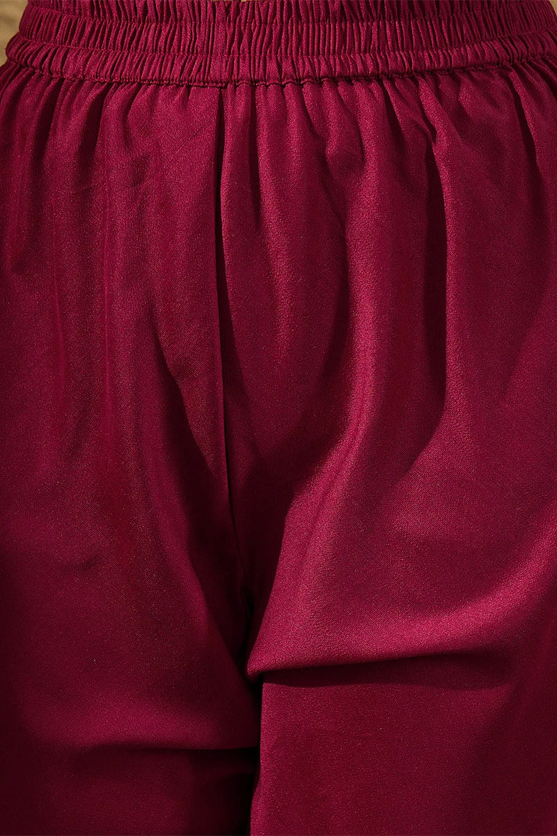 Maroon Pure Silk Bandhani Embroidered Anarkali Suit Sets
