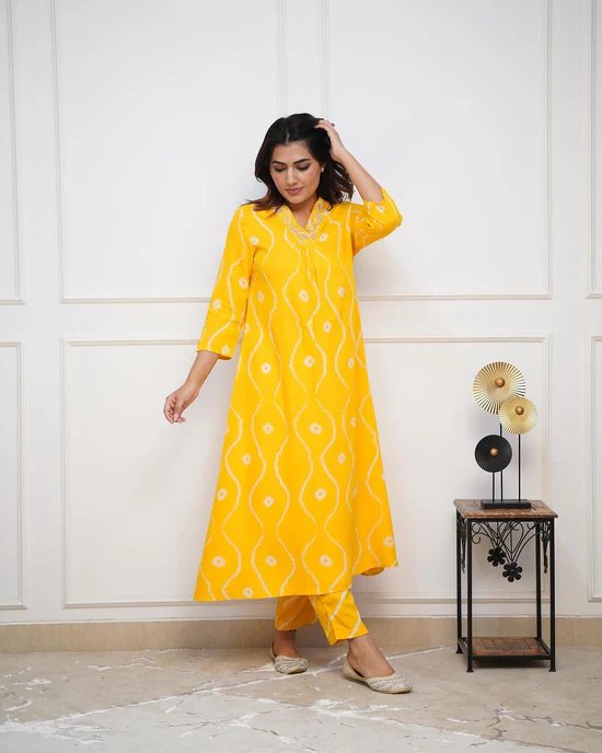 Heavy Rayon Co-ord set with Hand Adda work on yoke, 2pc, TK143-146