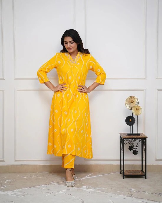 Heavy Rayon Co-ord set with Hand Adda work on yoke, 2pc, TK143-146