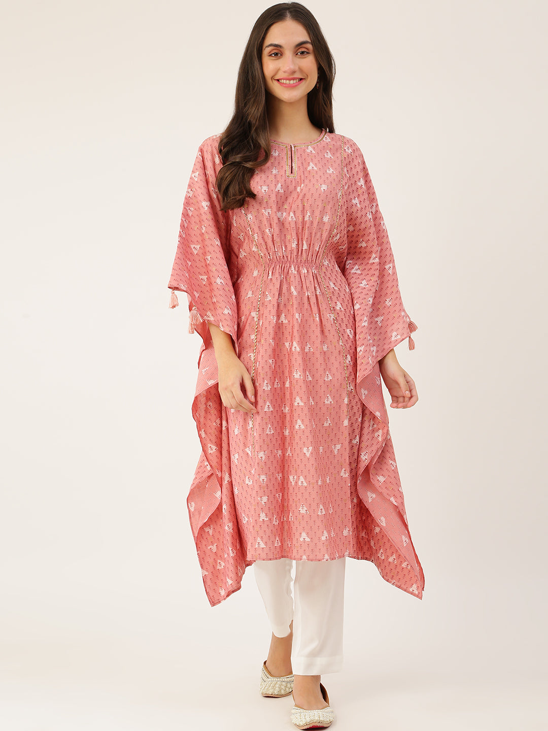 Women's Chanderi Printed Kaftan- TK025