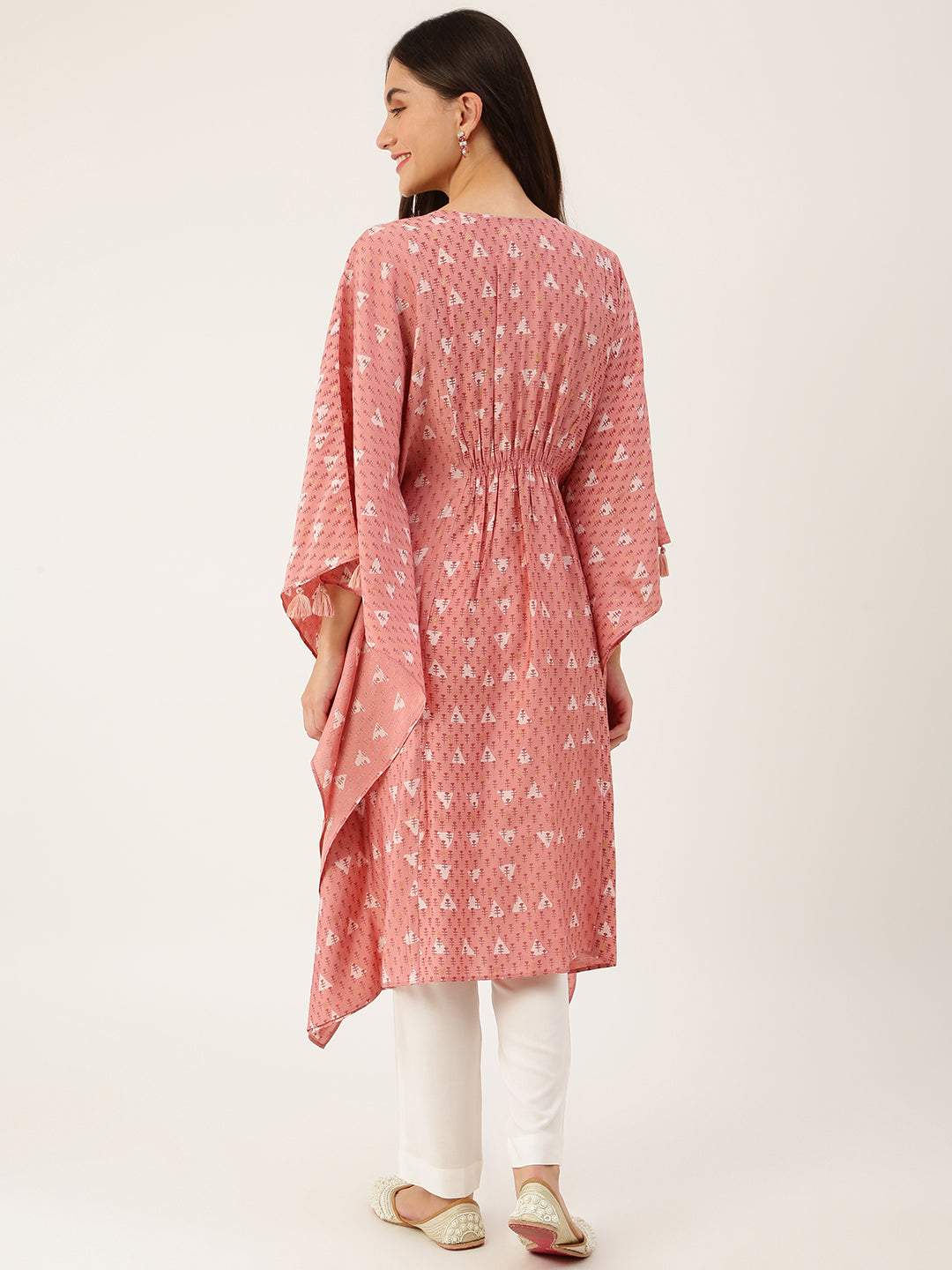 Women's Chanderi Printed Kaftan- TK025