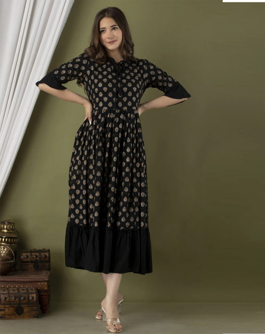 Women's  Crape Printed Kurta- 1pc set, TK039